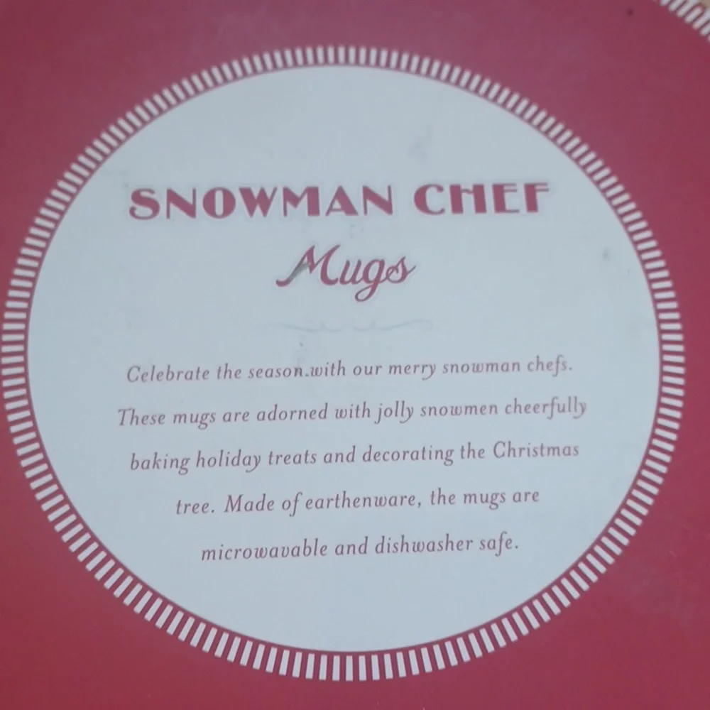 Williams-Sonoma Set of 3 Snowman Chef Mugs